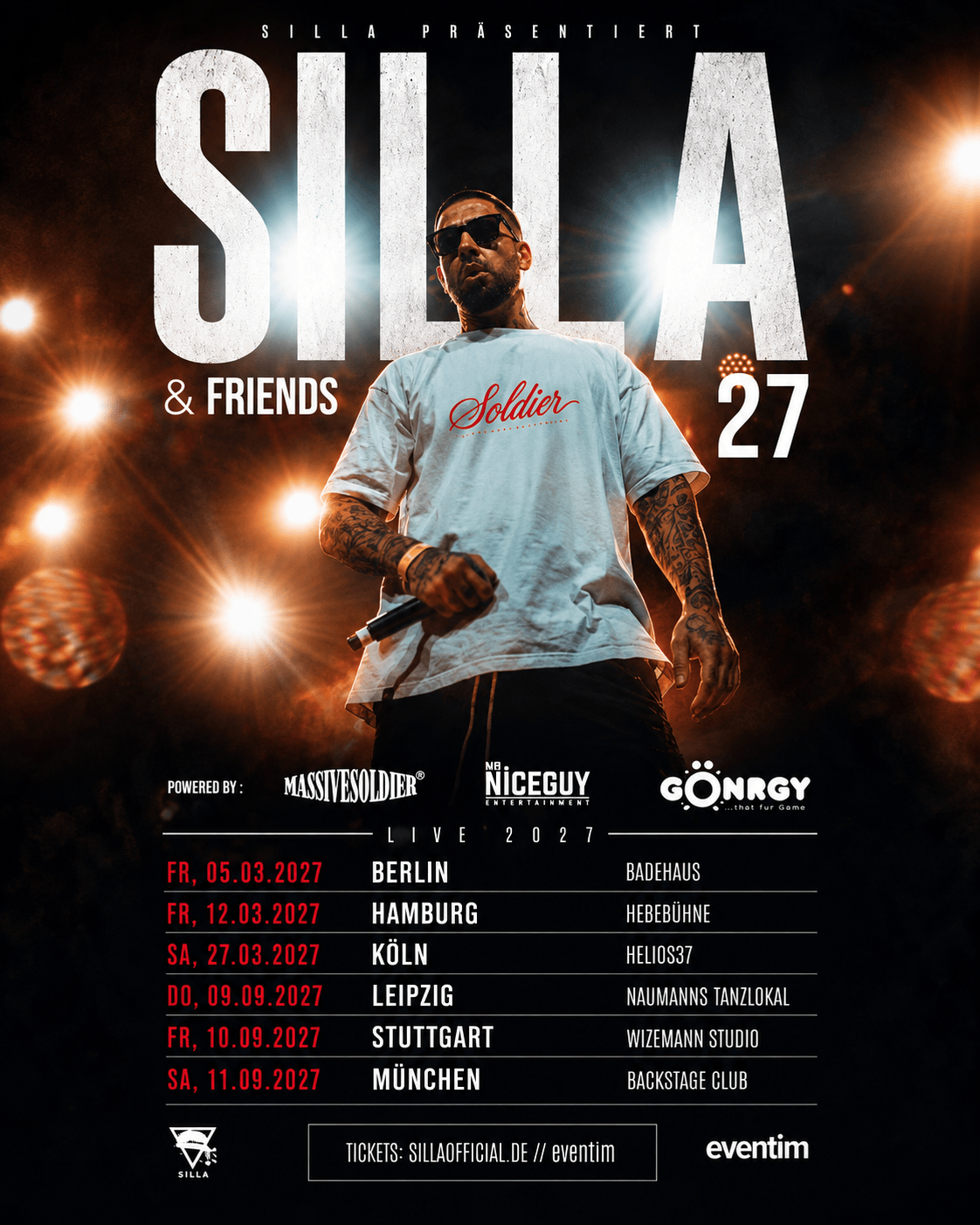 SILLA + FRIENDS TOUR 2027 Tourposter